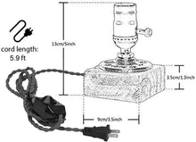Load image into Gallery viewer, Handmade Wooden Vintage Table lamp 1pc£¨Black/Brown/Red Cord)