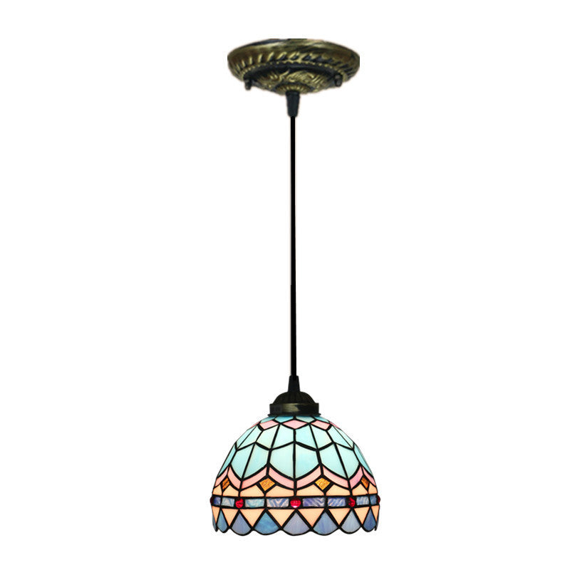 Hardwired Tiffany Style Pendant Antique Lighting Fixture for Kitchen