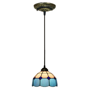Hardwired Tiffany Style Pendant Antique Lighting Fixture for Living Room