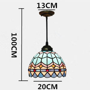 Hardwired Tiffany Style Pendant Antique Lighting Fixture for Kitchen