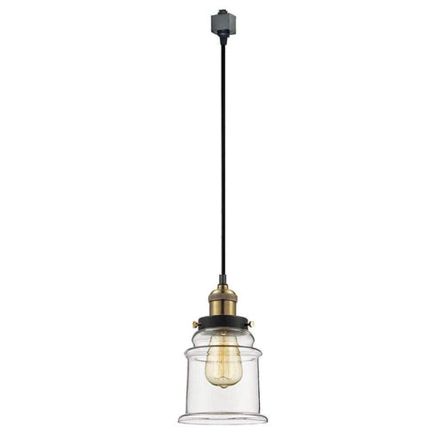 Track Pendant Lighting with Clear Glass Shades 1pc/3pc s/4pcs