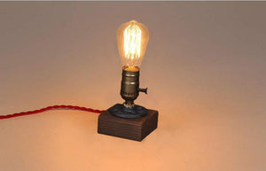 Handmade Wooden Vintage Table lamp 1pc£¨Black/Brown/Red Cord)