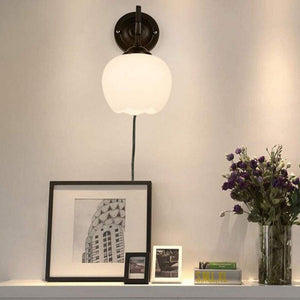 Plug-in House Wall Light ,Matte Black