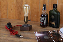 Load image into Gallery viewer, Handmade Wooden Vintage Table lamp 1pc£¨Black/Brown/Red Cord)