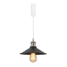 Load image into Gallery viewer, Track Pendant Lights Freely Adjustable Black Metal Shade Bright Nickel Base Loft Kitchen Sink Lamp