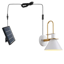 Load image into Gallery viewer, Solar Power Gooseneck Stem Wall Sconce Multi-Color with 3.5V LED Bulb Button Switch
