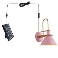 Load image into Gallery viewer, Solar Power Gooseneck Stem Wall Sconce Multi-Color with 3.5V LED Bulb Button Switch