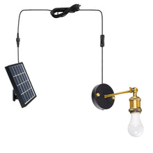 Load image into Gallery viewer, Solar Power Wall Light Fixtures Vintage Retro with LED Bulb Button Switch