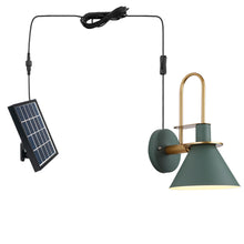 Load image into Gallery viewer, Solar Power Gooseneck Stem Wall Sconce Multi-Color with 3.5V LED Bulb Button Switch
