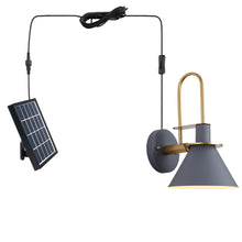 Load image into Gallery viewer, Solar Power Gooseneck Stem Wall Sconce Multi-Color with 3.5V LED Bulb Button Switch