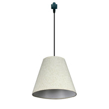 Load image into Gallery viewer, Woven Burlap Round Shade Track Pendant Light