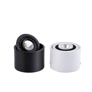 5W LED Barrel Type  5.9ft On/Off Foot Pedal Switch Cord Wall Spotlight Black/White