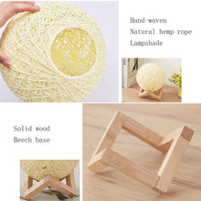 Load image into Gallery viewer, USB Table Lamp Remote Control Bedside Night Light Rattan Shade