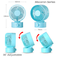 Load image into Gallery viewer, Motion Sensor Automatic Operated Portable Fan with USB Port Macaroon Table Fan