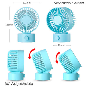 Motion Sensor Automatic Operated Portable Fan with USB Port Macaroon Table Fan
