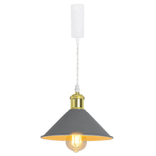 Load image into Gallery viewer, Track Pendant Lights Freely Adjusted Cord Gold Base Metal Shade