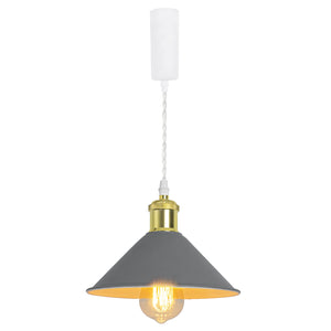 Track Pendant Lights Freely Adjusted Cord Gold Base Metal Shade