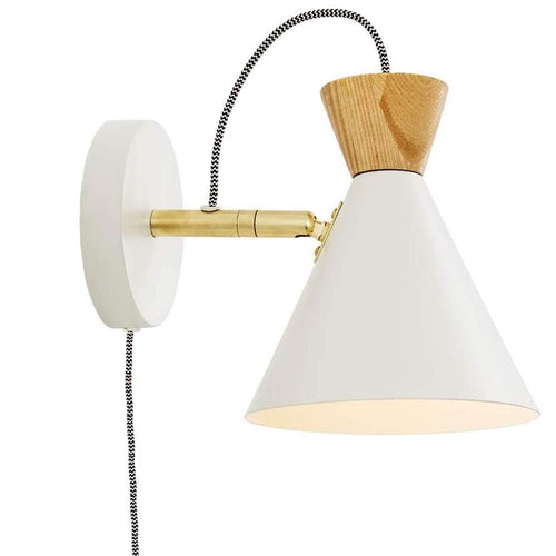 Plug in Nordic Feel White Wall Sconce