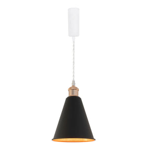 Track Pendant Lights Freely Adjustable Gold Inner Black Outer Metal Shade French Gold Base Loft Hallway Lamp