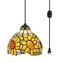 Load image into Gallery viewer, Plug-in Multicolor Sunflower Pendant Light