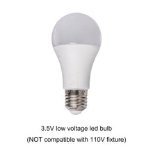 Load image into Gallery viewer, Solar Power Loft Wall Sconces 5.1&quot; White Barrel Shade with LED Light Bulb Button Switch