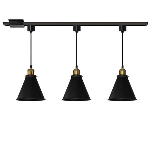 Antique Industrial Type Track Pendant Lignting 3pcs