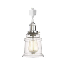 Load image into Gallery viewer, Track Pendant Light Set Chrome Socket Clear Glass Shade Modern Style