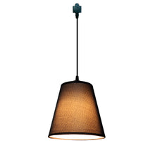Load image into Gallery viewer, Woven Burlap Round Shade Track Pendant Light