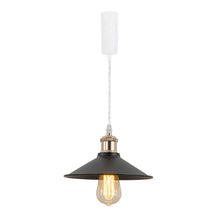 Load image into Gallery viewer, Track Pendant Lights Freely Adjustable Black Metal Shade French Gold Base Loft Kitchen Sink Lamp