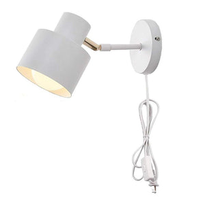 Rustic State Industrial Look Adjustable Wall Reading Task Wall Llight (White)