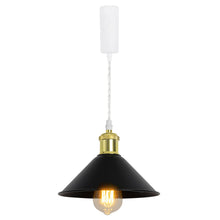 Load image into Gallery viewer, Track Pendant Lights Freely Adjustable Cord Gold Base Metal Shade