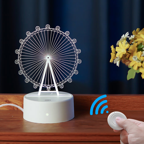 USB Table Lamp Remote Control Bedside Night Light Acrylic Lamp