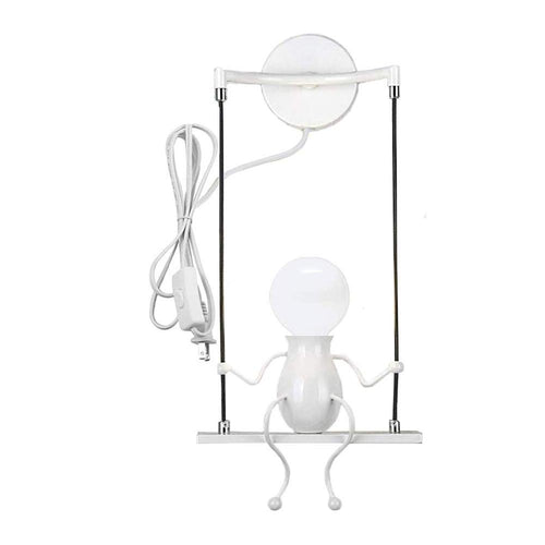 Simple Fashion Doll Swing Children Wall Lamp Black/White