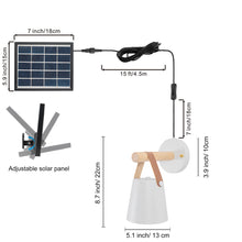 Load image into Gallery viewer, Solar Power Loft Wall Sconces 5.1&quot; White Barrel Shade with LED Light Bulb Button Switch
