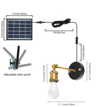 Load image into Gallery viewer, Solar Power Wall Light Fixtures Vintage Retro with LED Bulb Button Switch