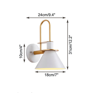 Solar Power Gooseneck Stem Wall Sconce Multi-Color with 3.5V LED Bulb Button Switch