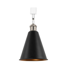 Load image into Gallery viewer, Rotatable Tilt Adjusted Track Head Light Matte Nickel Base Cone Metal Black Outer Gold Inner Shade Retro Design