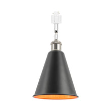 Load image into Gallery viewer, Rotatable Tilt Adjusted Track Head Light Bright Nickel Base Cone Metal Black Outer Gold Inner Shade Retro Design