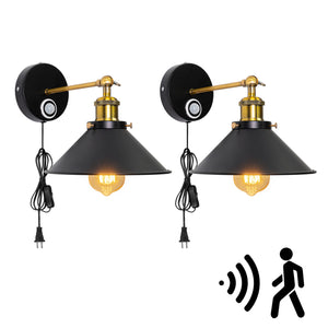Multi-Function Wall Sconces Antique Cone Shade Lighting Fixture