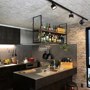Dimmable Track Spotlight Adjustable Downlight Built-in LED with Remote