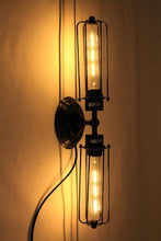 Load image into Gallery viewer, Plug in Vintage Black Antique Wrought Iron Wall Sconces