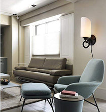 Load image into Gallery viewer, Retro Frosted Glass Plug in Wall Lamp