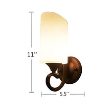 Load image into Gallery viewer, Retro Frosted Glass Plug in Wall Lamp