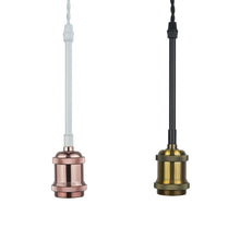 Load image into Gallery viewer, Track Light Pendant Scoket with Black Drop Iron Pipe 3pcs