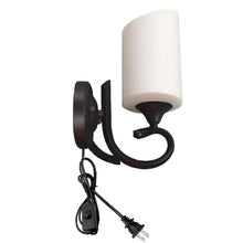 Load image into Gallery viewer, Retro Frosted Glass Plug in Wall Lamp