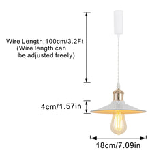 Load image into Gallery viewer, Track Pendant Lights Freely Adjustable White Metal Shade French Gold Base Loft Hallway Lamp