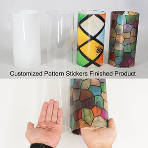 Customized Pattern Stickers Night Light Transparent Acrylic Shade Table Lamp