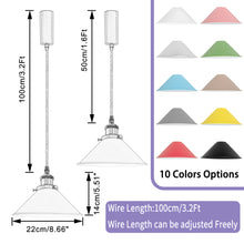 Load image into Gallery viewer, Track Pendant Lights Freely Adjustable Cord Gold Base Metal Shade