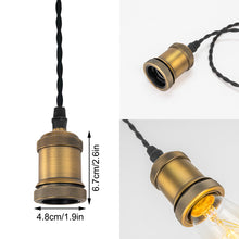 Load image into Gallery viewer, Track Light Fixture Mini E26 Base Brown Bronze Color Customized Length Hanging Lamp