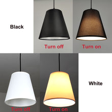 Load image into Gallery viewer, Woven Burlap Round Shade Track Pendant Light